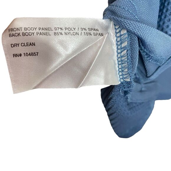 AG Adriano Goldschmied Polo Shirt Mens M Blue Short Sleeve Mesh Golf Green Label - Picture 8 of 9